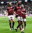 Carlinhos explode de alegria após fazer o segundo gol do Flamengo sobre o Atlético-MG   Foto: Gilvan de Souza / CRF / Esporte News Mundo