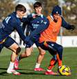  Foto: Divulgação - Legenda: Jogadores do Real Madrid durante treinamento da equipe / Jogada10