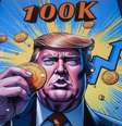 Desenho de Donald Trump segurando um bitcoin   Foto: Getty Images / BBC News Brasil