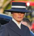 Chapéu de Melania; item é uma tradição do traje de posse da primeira-dama  Foto: Reuters / BBC News Brasil
