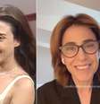 Fernanda Torres em entrevista para o 'Roda Viva', em 1992, e atualmente  Foto: Reprodução/X e Instagram / Contigo