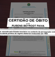 Certidão de óbito de Rubens Paiva é corrigida  Foto: Reprodução/TV Globo