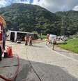 Ônibus tombou com adolescentes a bordo em Santa Catarina  Foto: Divulgação/Corpo de Bombeiros de Santa Catarina
