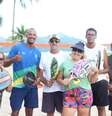 Zé Luiz de azul e verde e alguns dos participantes da clínica   Foto: Divulgação / Esporte News Mundo