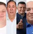 Montagem com fotos de Marcus Rinco (União), Fernando Morandi (PSB), Eduardo Lima (PSB), Fabiano Francisco da Silva (MDB), Manoel Nascimento (Republicanos) e Gilvan Macedo (Avante), da esquerda à direita.   Foto: Reprodução