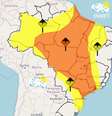 Inmet emite alerta laranja para chuvas em Estados brasileiros.  Foto: Divulgação/Inmet / Estadão