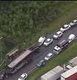 Engavetamento com sete veículos congestiona trecho da Rodovia Anhanguera  Foto: Reprodução/TV Globo