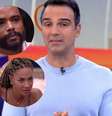 Gigante! Tadeu Schmidt alfineta Diogo e manda recado para Aline em discurso de eliminação: 'Contribuindo para te tirar do jogo'.  Foto: Reprodução, TV Globo / Purepeople
