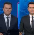 Rodrigo Bocardi e Dony De Nuccio: eles estavam na fila para uma vaga fixa no 'Jornal Nacional' até que um escândalo parecido resultou em saída abrupta da Globo  Foto: Reproduções