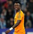  Foto: Alex Caparros/Getty Images - Legenda: Vini Jr em ação pelo Real Madrid / Jogada10