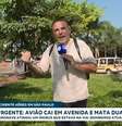 Âncora do 'Cidade Alerta', Reinaldo Gottino começou a trabalhar antes de seu horário habitual na cobertura do acidente aéreo em SP  Foto: Reprodução