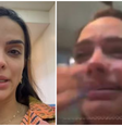 Jogadora de vôlei chora em live e acusa namorado de traição: 'Ele é um lixo'  Foto: Reprodução/Instagram/@natharaujo_