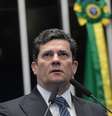 Sérgio Moro (União Brasil-PR) durante sessão plenária do Senado Federal; ex-juiz da Lava Jato rebateu críticas do deputado federal Mario Frias (PL-SP) à Operação  Foto: Saulo Cruz/Agência Senado / Estadão