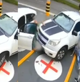 Motorista de caminhonete esbarra  em BMW e é agredido pelo dono com chutes  Foto: Reprodução