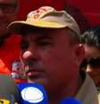 Em coletiva de imprensa, o coronel Sarmento, subcomandante-geral do Corpo de Bombeiros do Rio de Janeiro deu mais informações sobre a situação  Foto: Reprodução/GloboNews