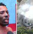 Um dos sobreviventes afirmou que, pelo menos, 30 pessoas estavam dormindo no local quando o incêndio começou  Foto: Reprodução/TV Globo