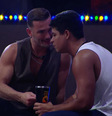 Diego e Guilherme conversam durante Festa do Líder  Foto: Reprodução/TV Globo