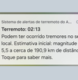 Alerta recebido por usuária de Android em São Paulo  Foto: Thais Carranca / BBC News Brasil
