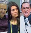 Acácio Oliveira, Henrique Bruckman, Christine Chubbuck, Flávio Cavalcanti e Glaucio Gil: morte durante o trabalho  Foto: Divulgação/Reprodução
