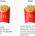 Batata frita do McDonald´s tinha bem menos ingredientes antes  Foto: Reprodução/Instagram @raquelbritzke