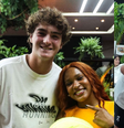João Fonseca se encontra com Rebeca Andrade  Foto: Reprodução/Instagram