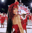 Tati Barbieri é musa e madrinha da Comissão de Frente da escola de samba carioca Salgueiro.  Foto: @eutatianebarbieri / Instagram