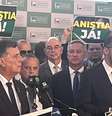 Oposição ao governo Lula fez coletiva de imprensa para falar sobre denúncia contra Bolsonaro nesta quarta-feira, 19  Foto: Gabriel de Sousa/Estadão / Estadão