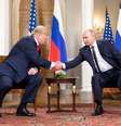 Trump espera acabar com a guerra na Ucrânia, e o presidente da Rússia, Vladimir Putin, já declarou estar 'pronto' para conversar com o americano. A foto mostra os dois em 2018  Foto: Shealah Craighead/Casa Branca / BBC News Brasil
