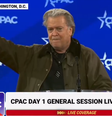 Steve Bannon, ex-assessor de Trump, durante saudação nazista em evento conservador  Foto: Redes sociais / Reprodução