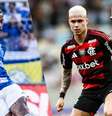 Fotos: Gustavo Aleixo/Cruzeiro e Divulgação/Flamengo - Legenda: Matheus Pereira e Luiz Araújo: tentativa de troca não avançou  Foto: Jogada10