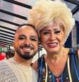 O chef Mazinho, ex-Bake Off Brasil, do SBT, com a atriz e humorista Nany People  Foto: Reprodução
