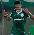 Foto: Léo Sguaçabia/Ag. Paulistão - Legenda: Estêvão marcou duas vezes na classificação do Palmeiras / Jogada10
