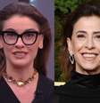 Mera coincidência? Elisa Veeck escolheu figurino e penteado semelhantes aos usados por Fernanda Torres na temporada de premiações  Foto: Reproduções