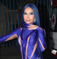 Sabrina e sua peruca azul no Sapucaí  Foto: Rogério Fidalgo / AgNews