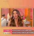 Patrícia Poeta viveu um de seus piores momentos no 'Encontro' ao informar ao entrevistado o autor do assassinato da filha dele  Foto: Reprodução/TV