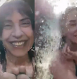 Fernanda Torres toma ducha ao ar livre  Foto: Reprodução/Instagram