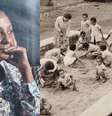 Marie-José Loshi (à esquerda) foi uma das milhares de crianças retiradas de suas famílias por serem mestiças. À direita, uma foto de um dos institutos católicos nomeados pelo governo belga que foi forçado a acolher as crianças, e criá-las em Save, em Ruanda  Foto: Marie-José Loshi/Metis-Be / BBC News Brasil