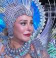Paolla Oliveira chora em desfile da Grande Rio  Foto: Reprodução/Globo/Multishow / Contigo