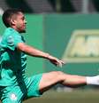 Vitor Roque em treino pelo Palmeiras no sábado, 8  Foto: Divulgação/Cesar Greco/Palmeiras