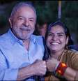 A secretária nacional de Mulheres do PT Anne Moura ao lado de Lula.  Foto: Divulgação/PT