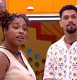 Thamiris, Vinícius e Aline se desentenderam após a formação do Paredão  Foto: Globoplay/Reprodução
