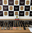 Celulares recuperados pela Polícia Civil  Foto: Reprodução/Polícia Civil