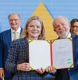 Lula diz que colocou 'mulher bonita' na articulação para ter boa relação com Motta e Alcolumbre  Foto: Ricardo Stuckert/PR