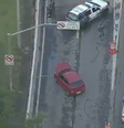Por volta das 10h30, uma das faixas permanecia interditada, aguardando perícia  Foto: Reprodução/TV Globo