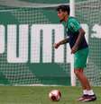  Foto: Cesar Greco/Palmeiras - Legenda: Gustavo Gómez se lesionou no treinamento desta terça-feira / Jogada10