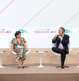 Painel sobre valorização docente em evento sobre educação em SP  Foto: Redes sociais / Reprodução