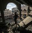 Escola em Al Tabien, em Gaza, foi um dos alvos de ataque aéreo de Israel  Foto: EPA / BBC News Brasil