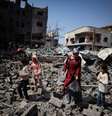 Israel bombardeou Faixa de Gaza com apoio dos EUA  Foto: Majdi Fathi/NurPhoto via Getty Images