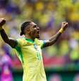 Raphinha é o artilheiro do Brasil nas Eliminatórias, com cinco gols  Foto: Wilton Junior/Estadão / Estadão