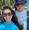 Calita Franciele e Amado Batista em lua de mel  Foto: Reprodução/Instagram